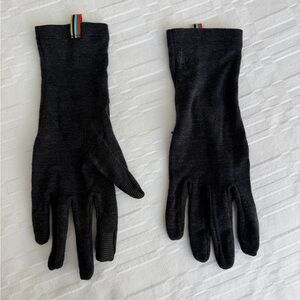 Smartwool 100% Merino Wool Gloves Touchscreen Charcoal Gray